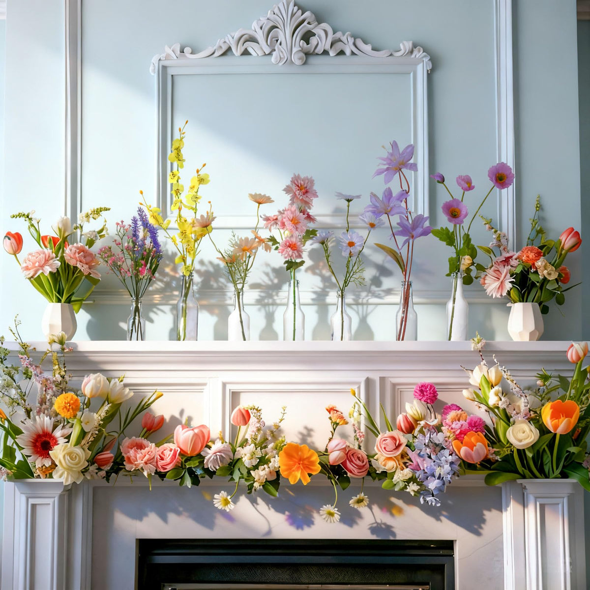 Solsew 8-set wildflower centerpiece enhances dining areas year round