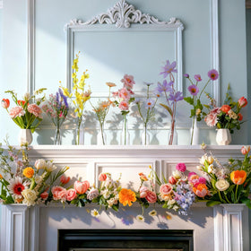 Solsew 8-set wildflower centerpiece enhances dining areas year round