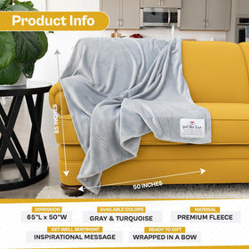 Solsken Home Healing Blanket soft fleece gray delivers cozy warmth for rest and recovery.