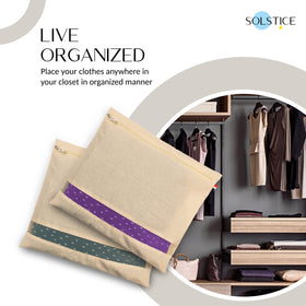 SOLSTICE saree bag metal zip closure for easy access