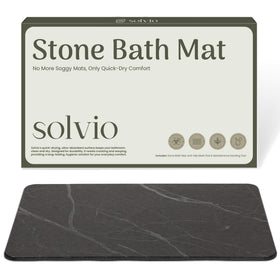 Solvio bath mat close-up texture showcases porous diatomite for quick drying.