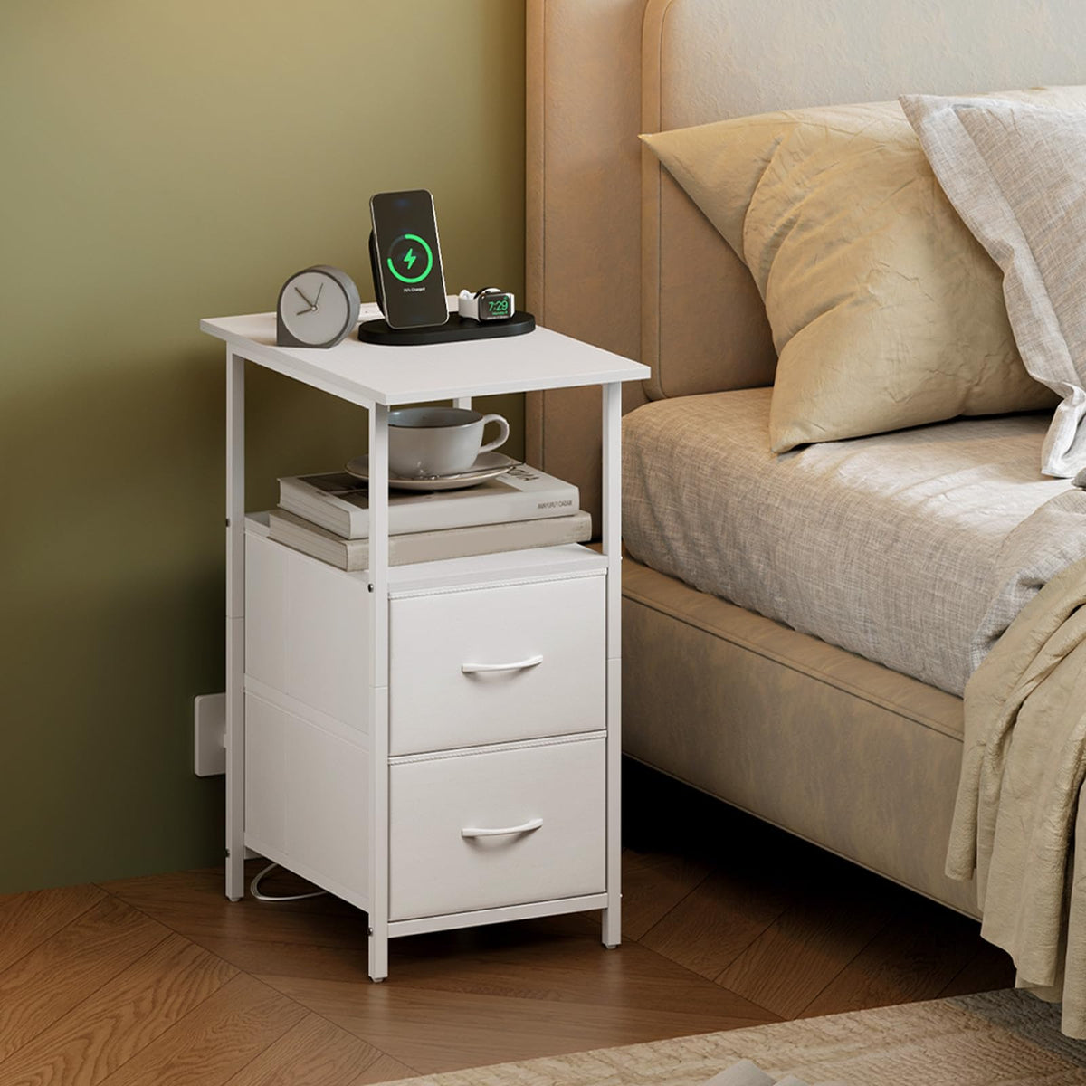 Somdot end table easy-assembly with included tools for quick setup.
