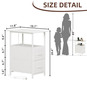 Somdot end table open-shelf area for quick remote access.