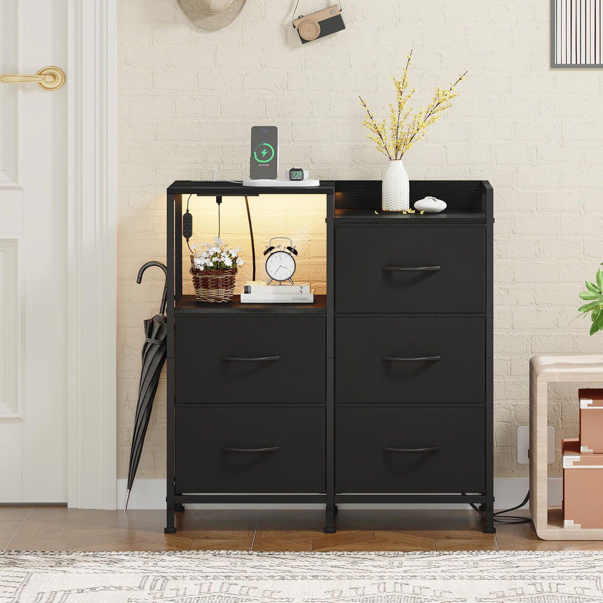 Somdot versatile bedside storage complements other dressers