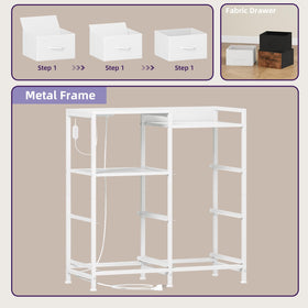 Somdot nightstand adjustable feet protect floors and ensure level setup.