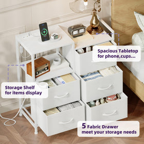 Somdot nightstand durable construction supports daily use.