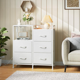 Somdot nightstand ships with labeled parts and easy assembly.