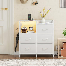 Somdot white nightstand ideal for bedrooms, dorms, and guest rooms.