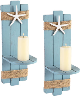 SOMTO Beach Starfish Wall Sconce pair adds coastal charm and ambient lighting.