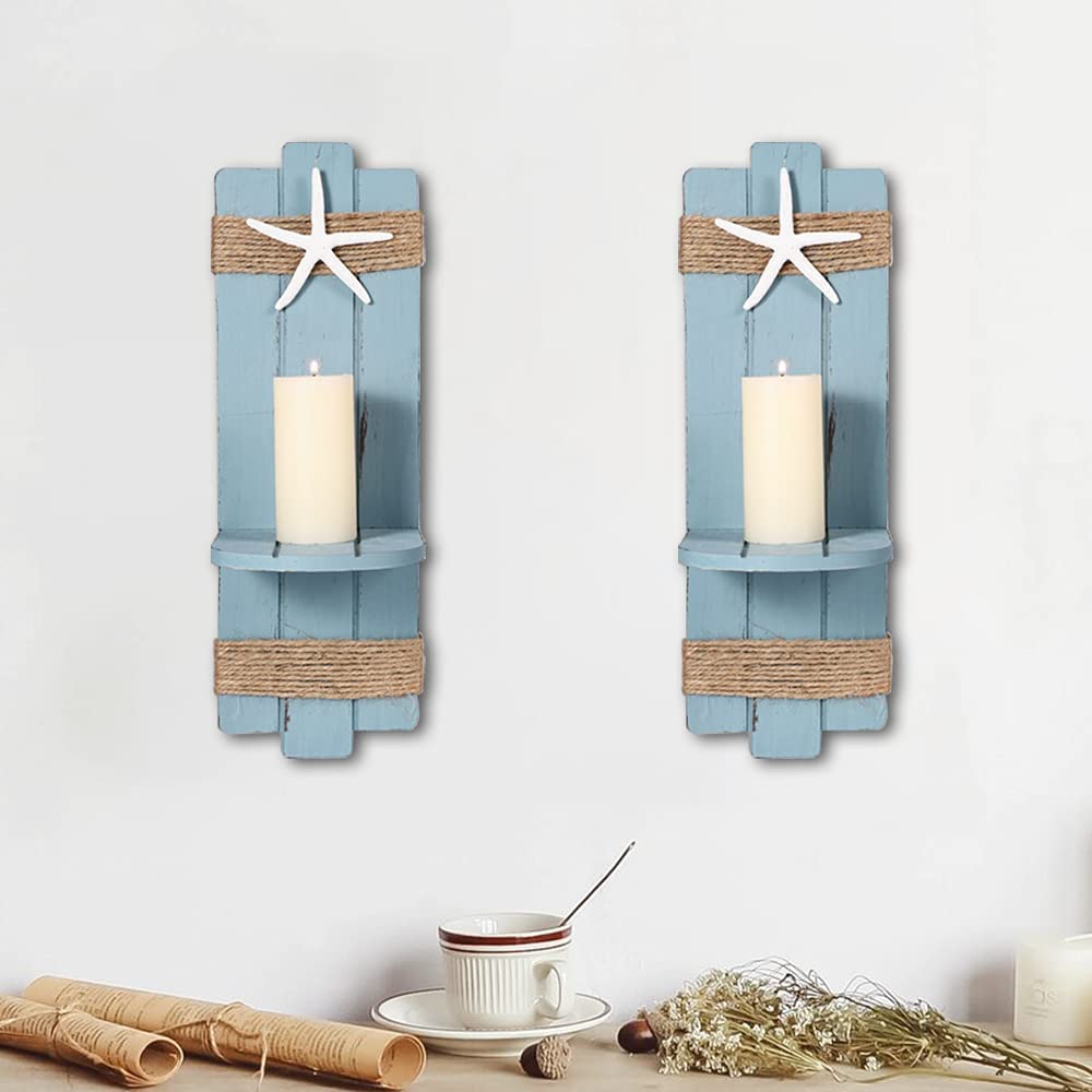 SOMTO ocean-themed wall mount candle holder creates a nautical focal point.