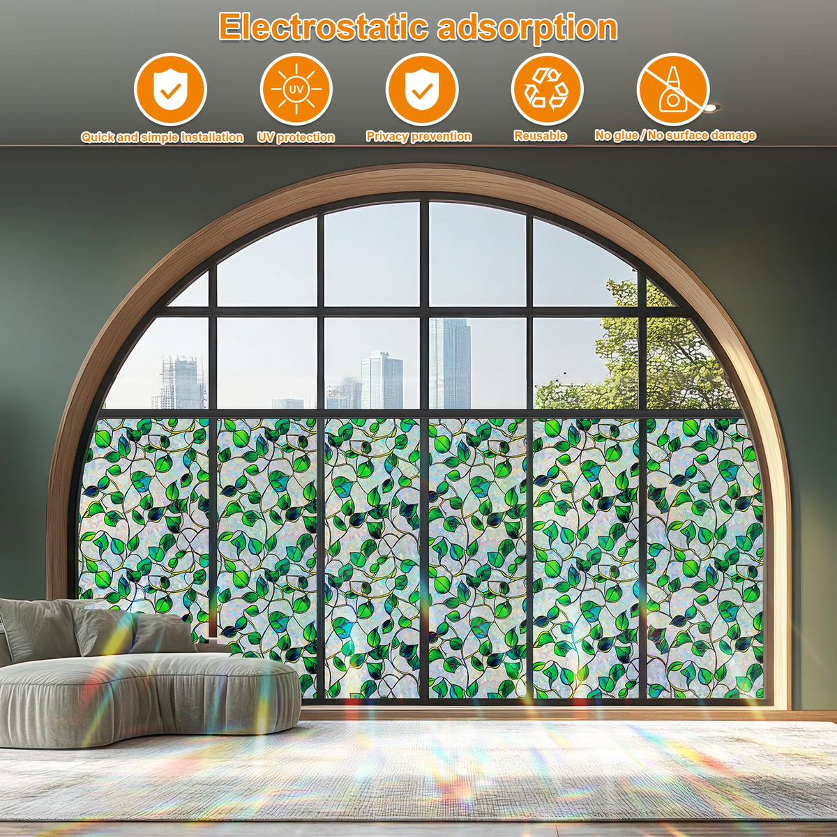 Somwise bathroom-friendly film creates private, decorative bathroom ambiance.