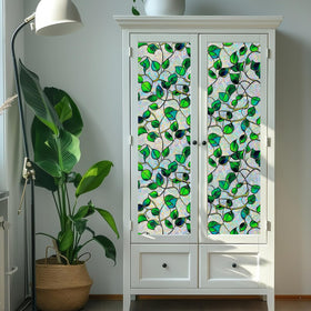 Somwise floral pattern adds nature-inspired detail to any window.