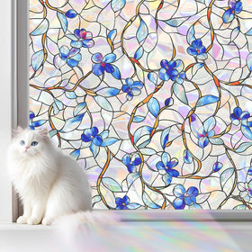 SOMWISE Rainbow Window Film provides privacy with a soft rainbow glow and UV protection.