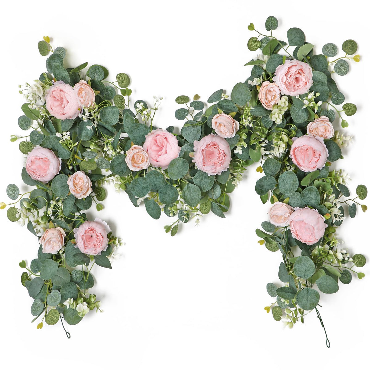 SOMYTING 2pack 13ft flower garland for arches and walls, versatile decor.