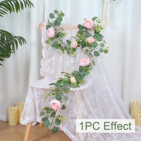 SOMYTING wedding arch garland enhances ceremony backdrop with soft florals