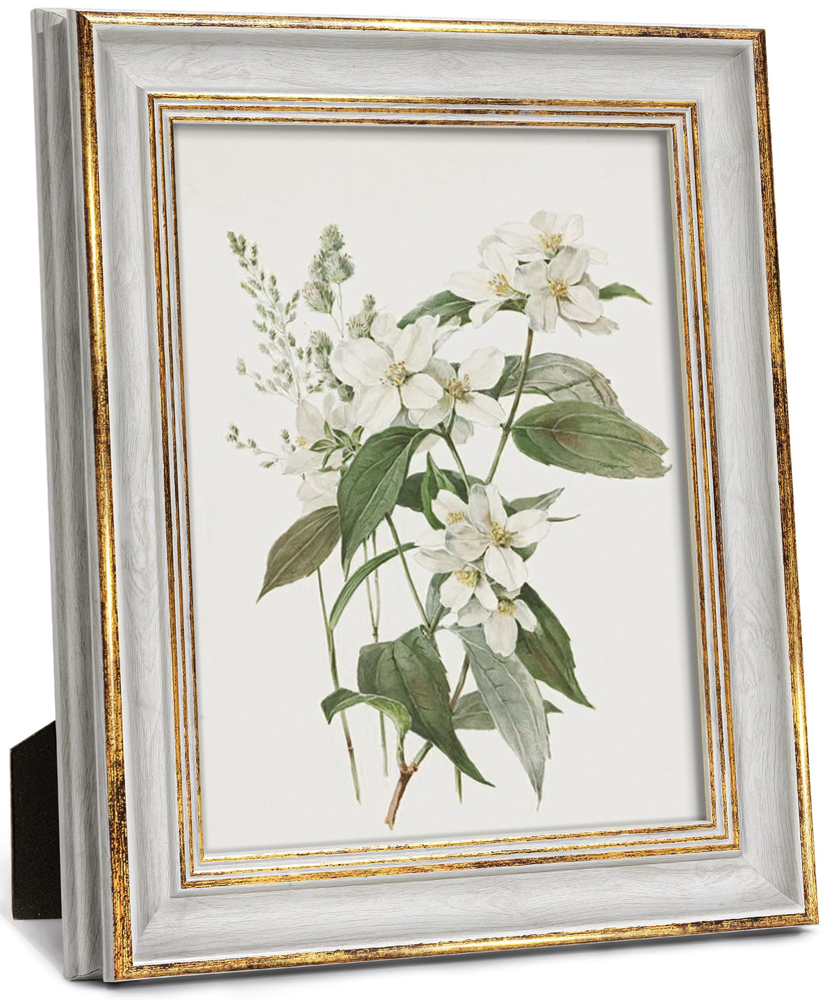 Sonefreiy 8x10 frame front view with white-gold vintage finish for cherished photos.