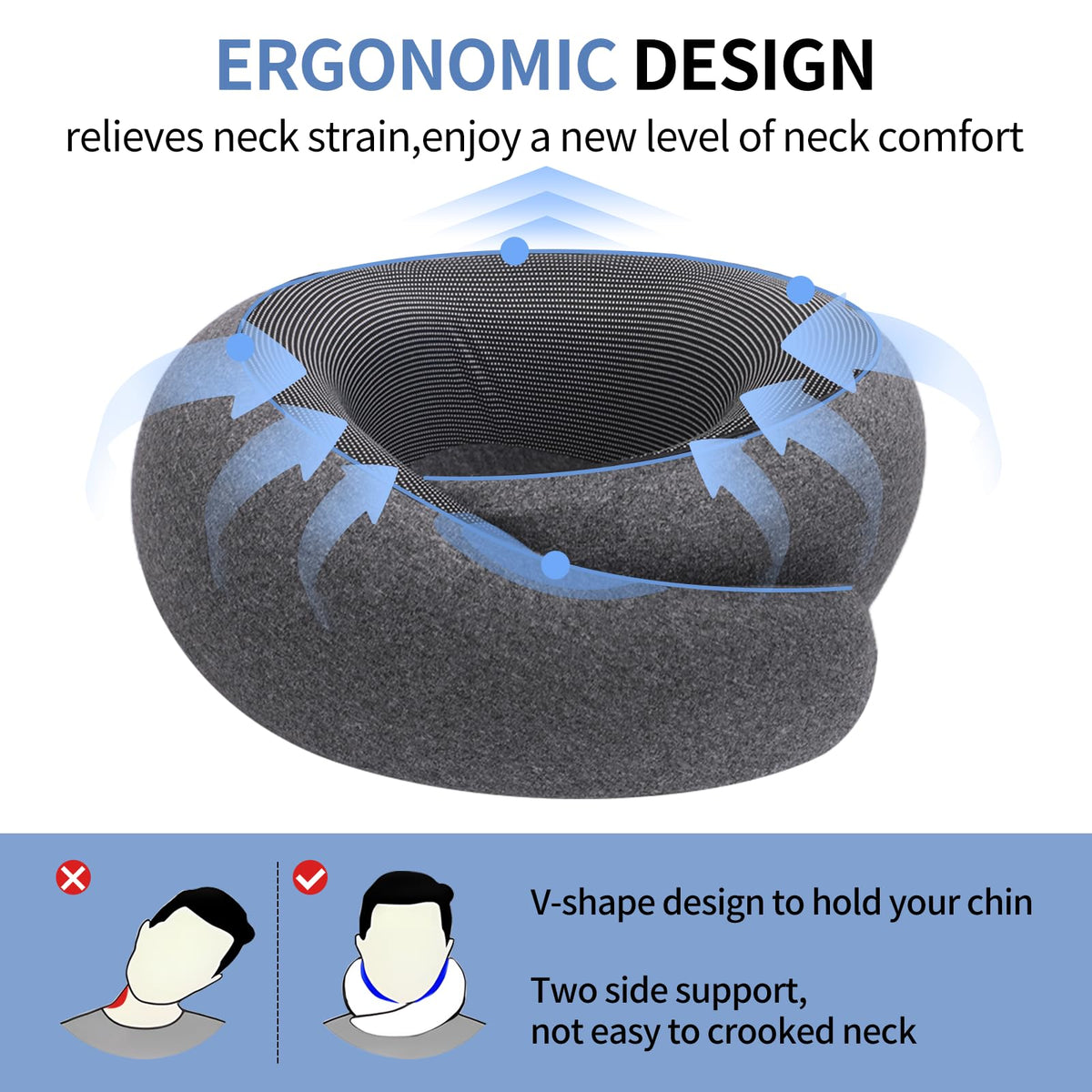 Songhearr memory foam core provides durable, slow-rebound support
