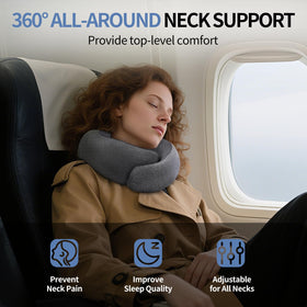 Songhearr packable travel pillow easily rolls into the carry pouch