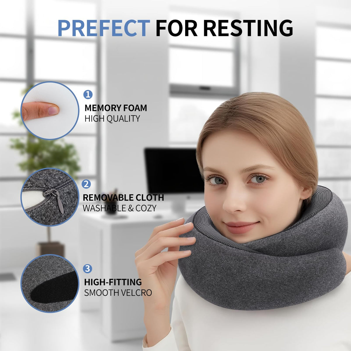 Songhearr carry pouch keeps the pillow compact for journeys