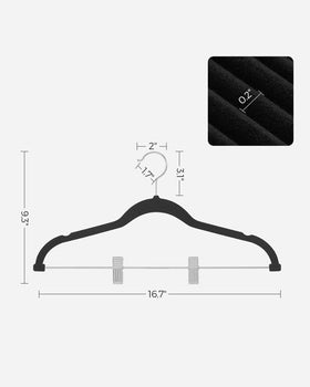 SONGMICS ultra-thin 0.2 inch hangers maximize closet space efficiently.