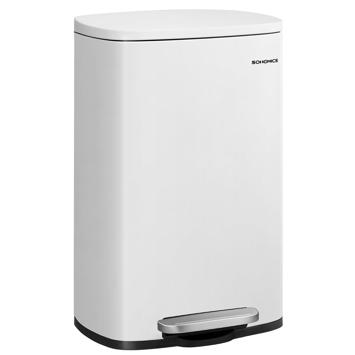 SONGMICS 13-gallon trash can front view for organized kitchen waste.