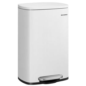 SONGMICS 13-gallon trash can front view for organized kitchen waste.