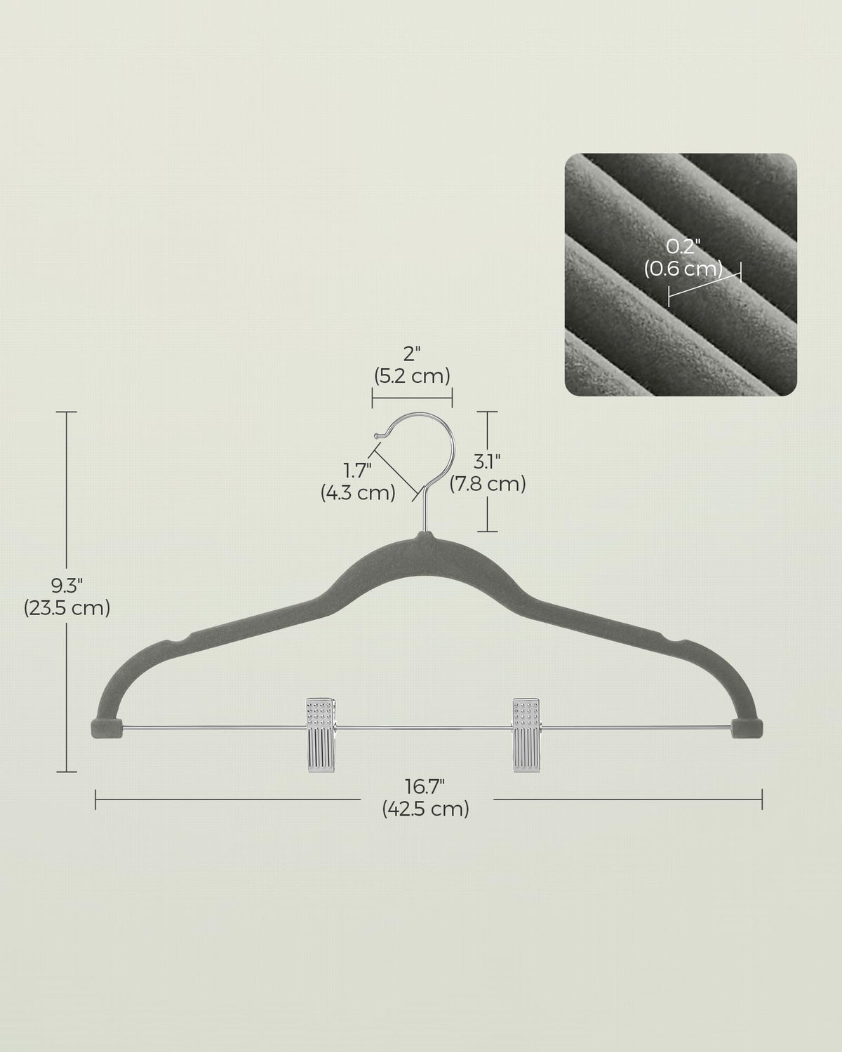 SONGMICS velvet hangers with adjustable clips for varied waist sizes