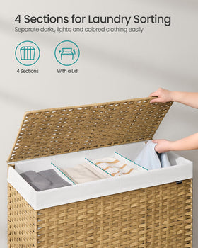 SONGMICS 210 L capacity keeps family laundry organized and contained
