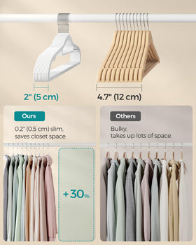 SONGMICS 360° swivel hook for easy access and versatile closet arrangement.