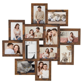 SONGMICS 4x6 collage frame front view with glass for clear photo display.
