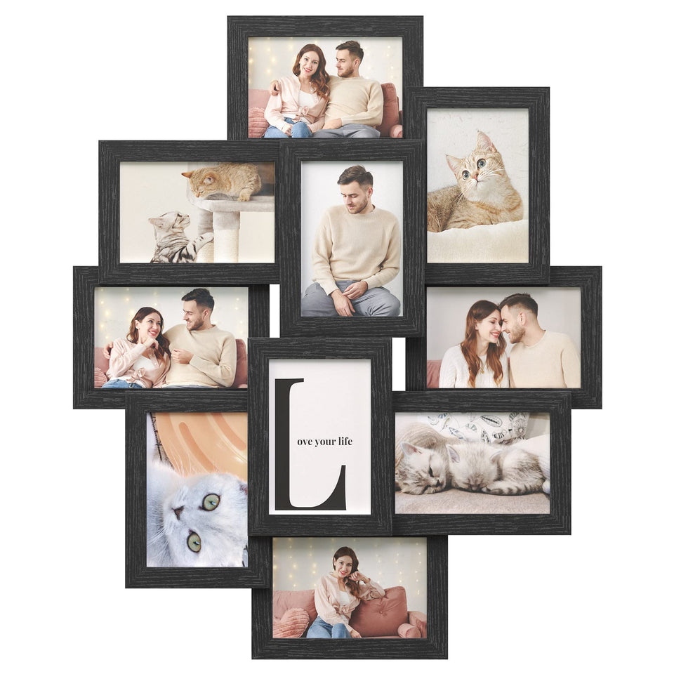 Songmics 4x6 collage frames on wall with glass front for clear memories