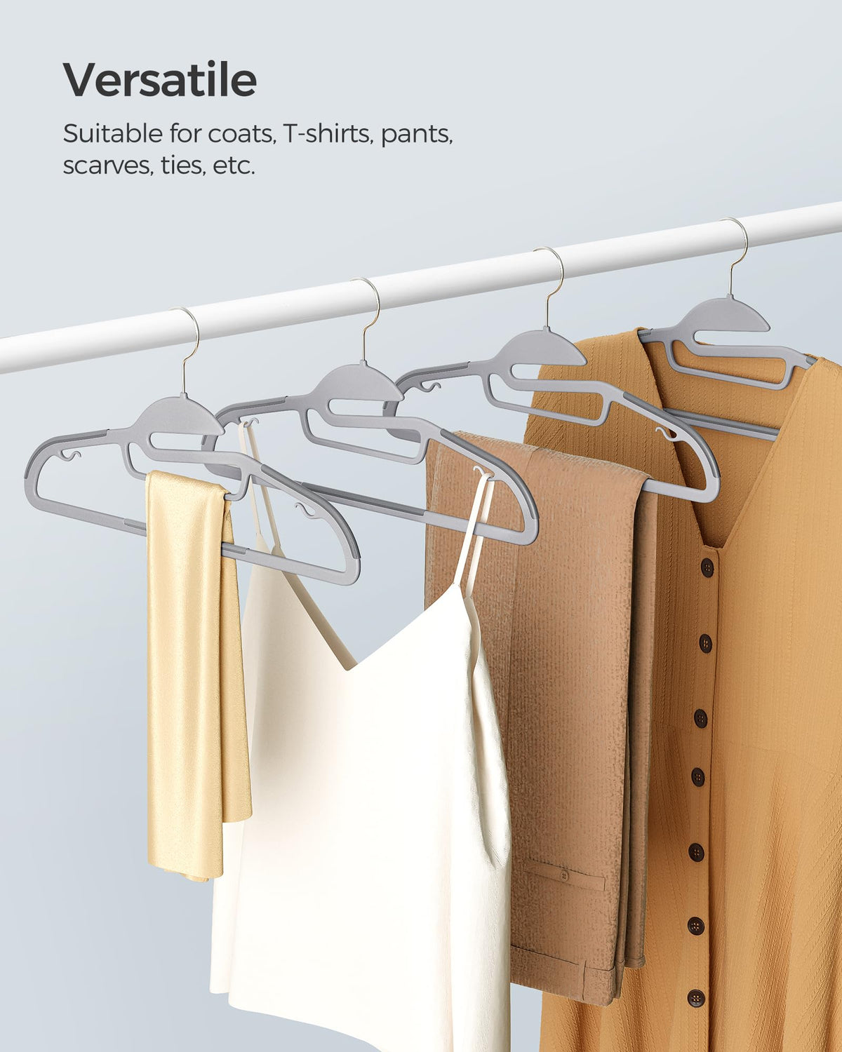 SONGMICS 50-pack set saves space with light and dark gray colors.