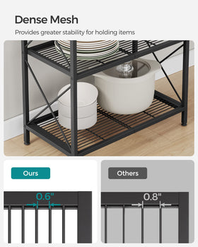 Songmics adjustable feet protect floors on uneven surfaces.