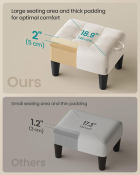 SONGMICS angled legs with anti-slip pads protect floors from scratches.