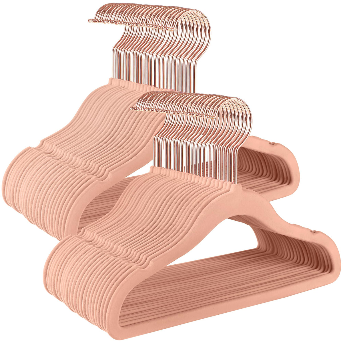 SONGMICS baby hangers with rose-gold 360° swivel for easy closet organization