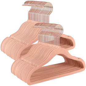 SONGMICS baby hangers with rose-gold 360° swivel for easy closet organization