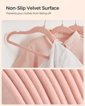 Slim 0.2-inch thick hangers maximize closet space for kids' clothes