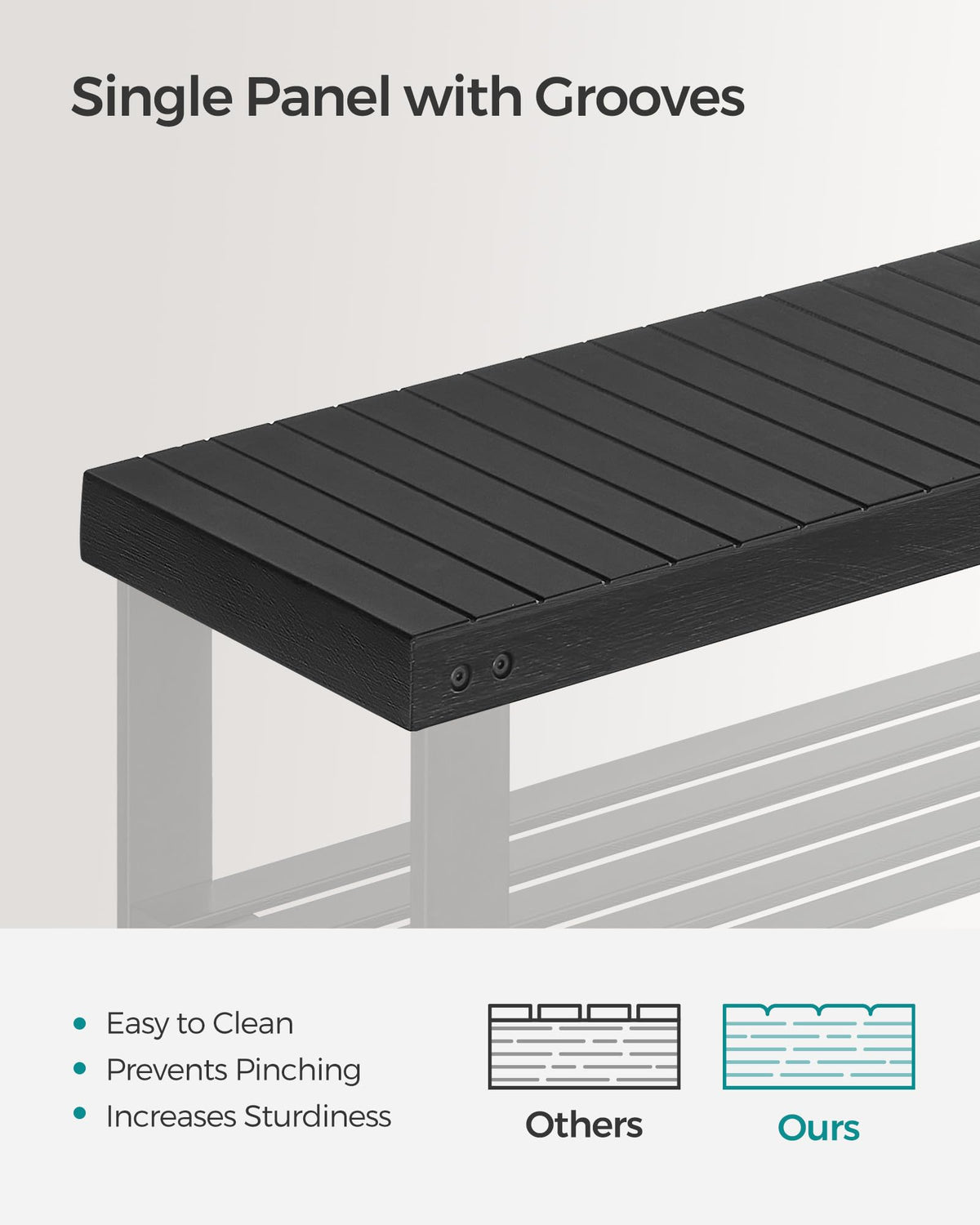 SONGMICS bamboo shoe rack bench modern look complements entryways