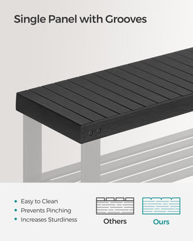 SONGMICS bamboo shoe rack bench modern look complements entryways