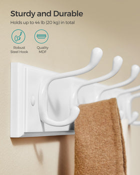 SONGMICS bedroom coat rack in white complements modern interiors.