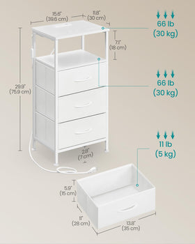 SONGMICS BELLAH nightstand anti-tip kit enhances safety and stability