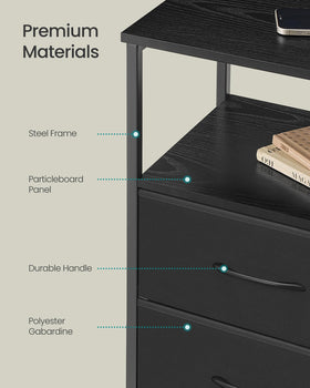 SONGMICS BELLAH ink black finish complements modern bedrooms