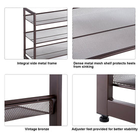 SONGMICS rack feet adjusted on uneven floors for stable storage