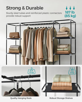 SONGMICS metal-tubes form a sturdy frame for daily use