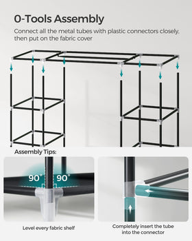 SONGMICS easy tool-free assembly saves time during setup