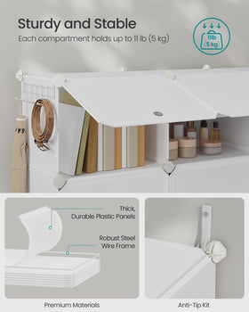 Songmics closet entryway shoe rack showing clear visibility for footwear