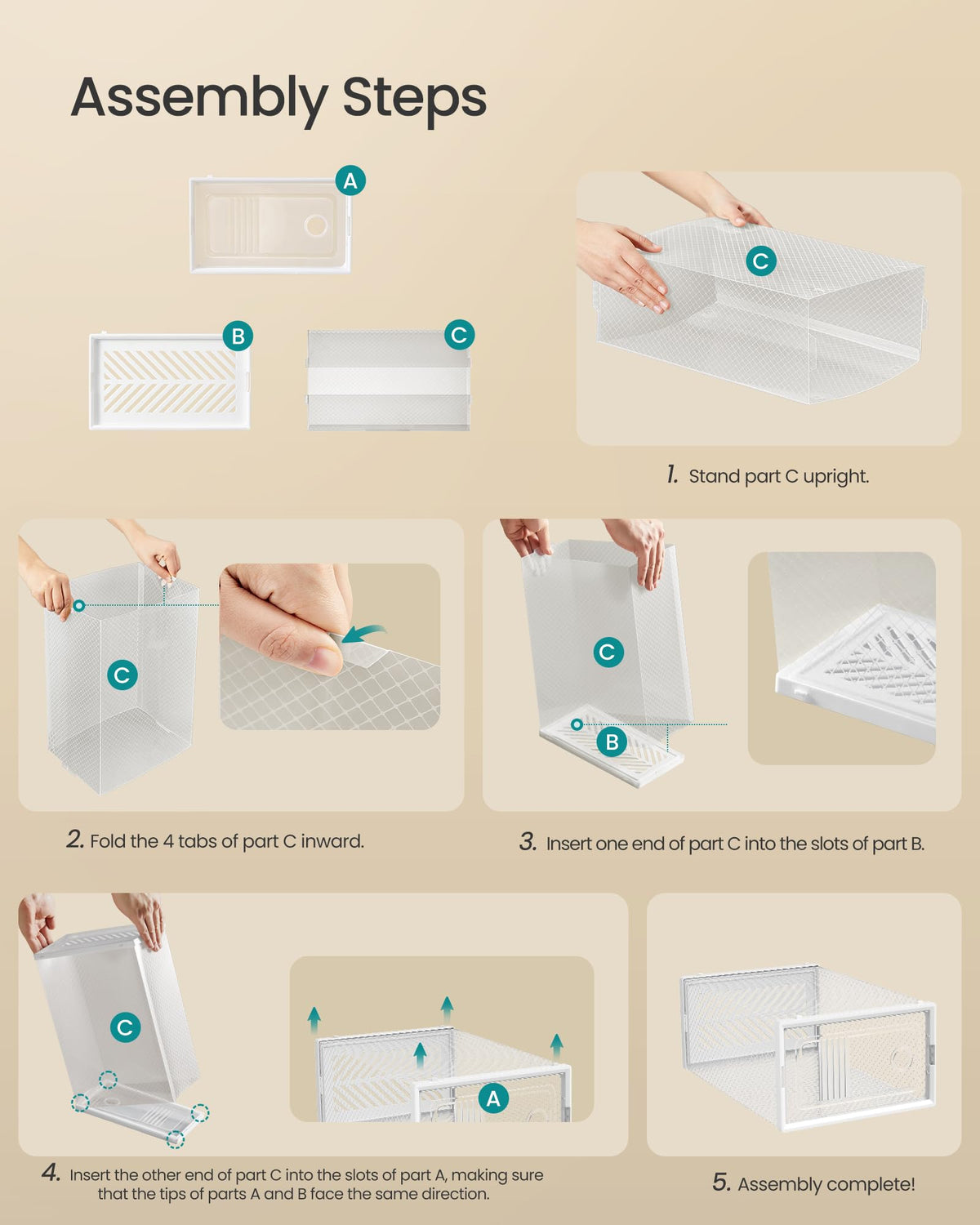 SONGMICS closet-perfect boxes help create a tidy wardrobe.