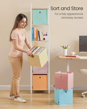 Versatile SONGMICS storage bins suitable for study, living room, and bedroom