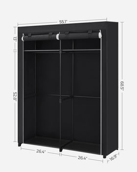SONGMICS closet wardrobe zippered fabric cover keeps clothes clean and accessible.