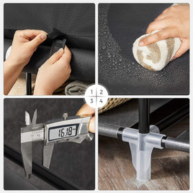 SONGMICS zipper door keeps dust out while keeping clothes accessible
